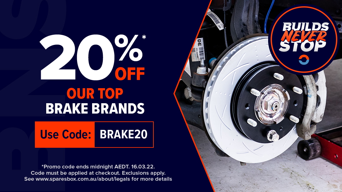 Sparesbox 20% OFF on top rotors, pads, drums & more with promo code