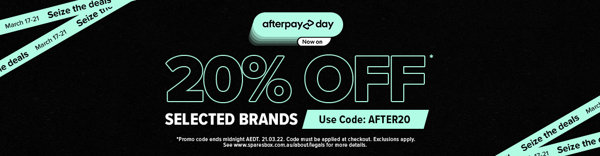 Sparesbox Afterpay Day extra 20% OFF on track ready oils, filters & more with coupon