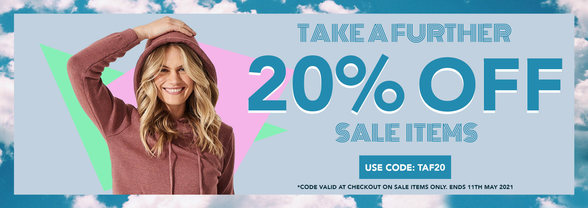 Take a further 20% OFF on sale styles