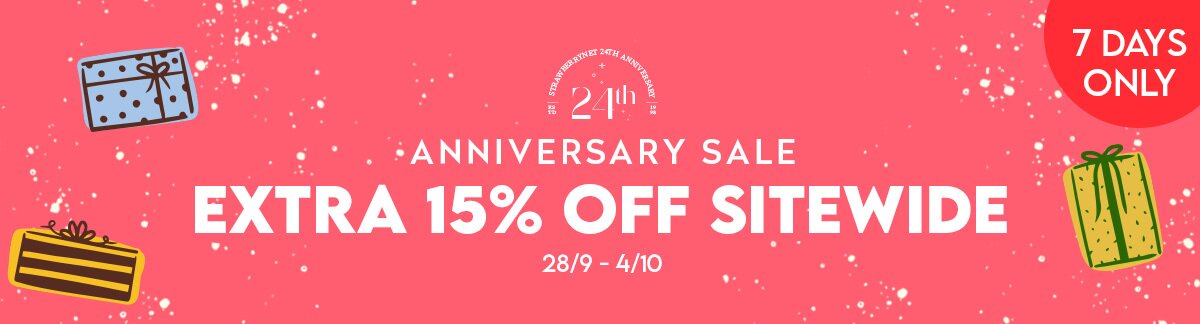 StrawberryNET 24th Anniversary sale - 15% OFF sitewide [no min. spend]
