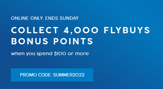Target Collect 4,000 FLYBUYS Bonus Points when you spend $100 or more with discount code