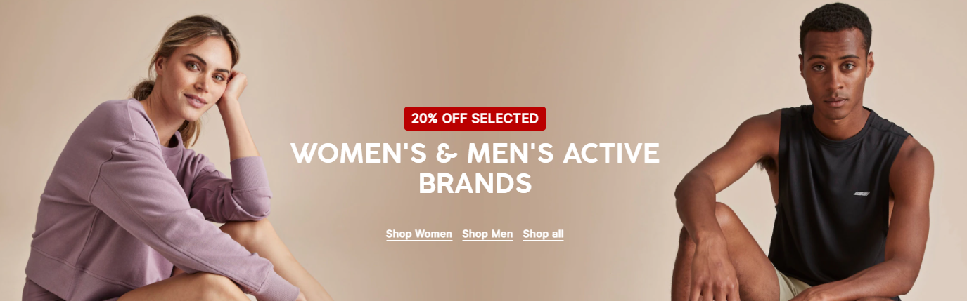 Target 20% OFF on selected men & women's active brands like Bonds, Mossimo, Lonsdale & more