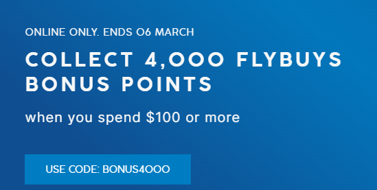 Target Collect 4,000 FLYBUYS BONUS POINTS when you spend $100 or more with promo code