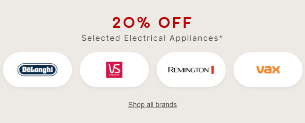 Target 20% OFF on selected Electrical Appliances from Sunbeam, DeLonghi, Nespresso & more
