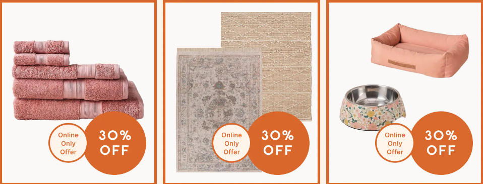 Target 3-Day sale - 30% Off Selected Bed, Bath & Home
