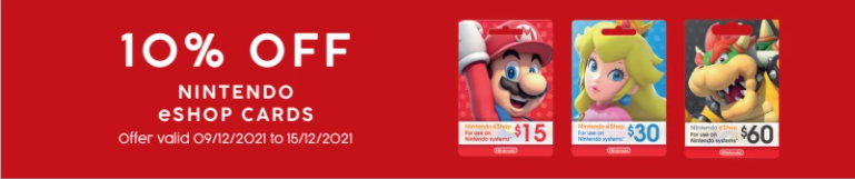 Take 10% OFF Nintendo eShop cards at Target(In-store only)