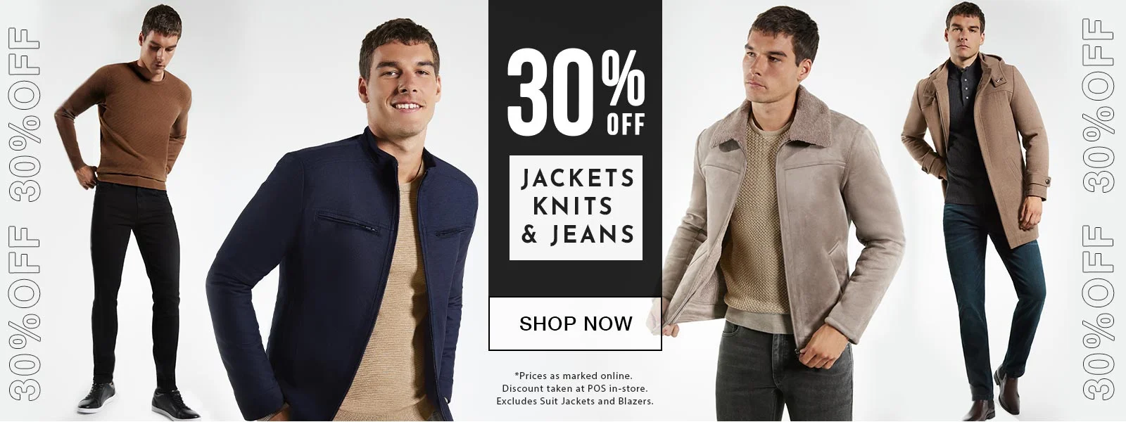 Tarocash 30% OFF on jackets, knits & jeans
