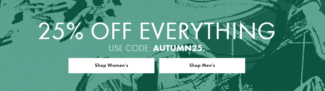 Ted Baker extra 25% OFF on everything for men & women with promo code