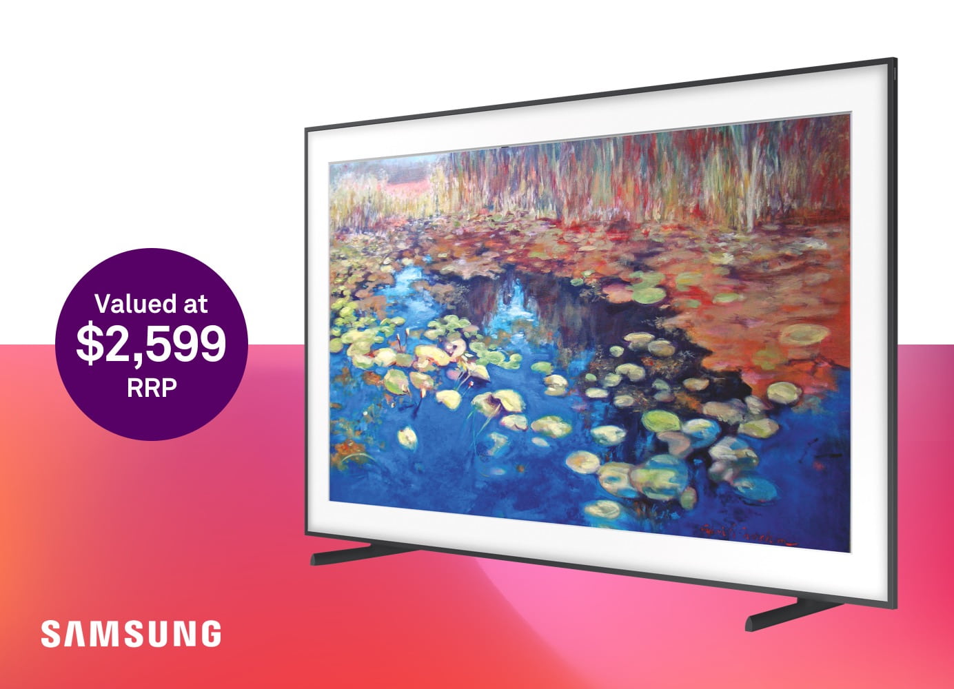 Win a Samsung 65" The Frame TV, valued at $2599 RRP when you sign up  for Samsung Galaxy news
