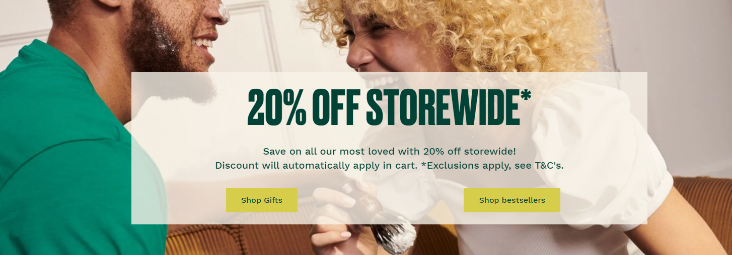 20% OFF storewide @ The Body Shop, Free shipping $79+