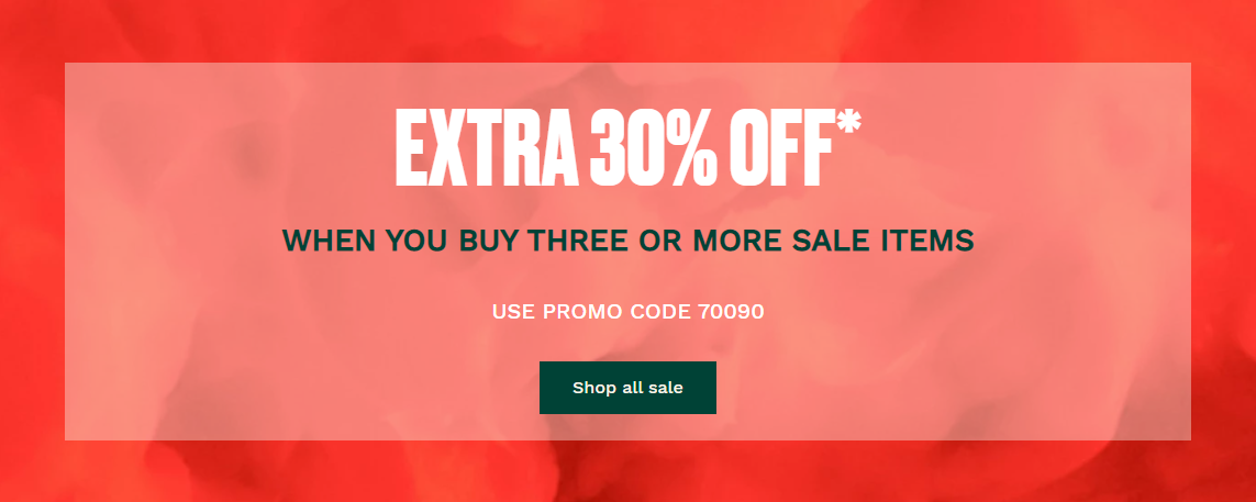 The Body Shop extra 30% OFF when you buy 3 or more sale items with promo code