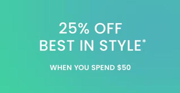 25% OFF Best In Styles when you spend $50 at The Iconic