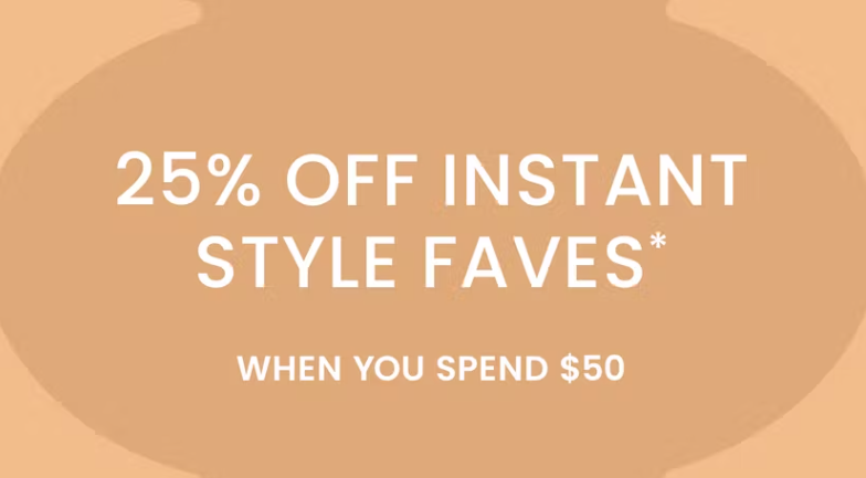25% OFF Instant style faves at The Iconic[min. spend $50]