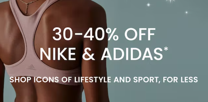 30-40% OFF Nike & Adidas cloting, footwear & accessories @ The Iconic