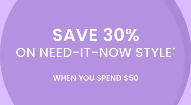 30% OFF Need-It-Now styles at The Iconic[min. spend $50]