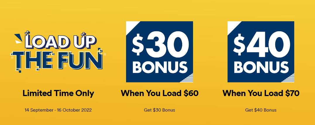 Get $30 Bonus when you load $60, $40 Bonus with $70 at Timezone