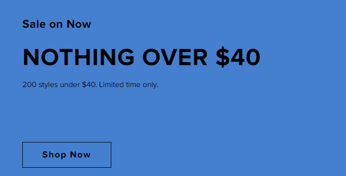 Nothing over $40 on 200 styles at Toms Australia