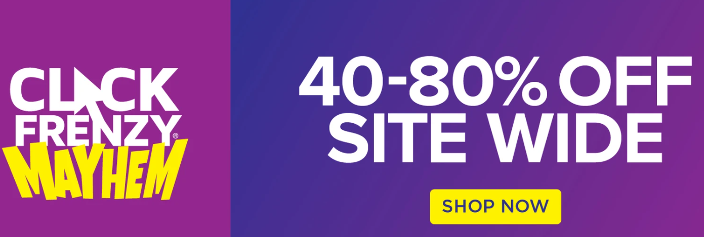 Click Frenzy - Save 40-80% OFF sitewide