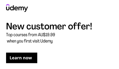Get Top courses from AU$19.99 with coupon @ Udemy