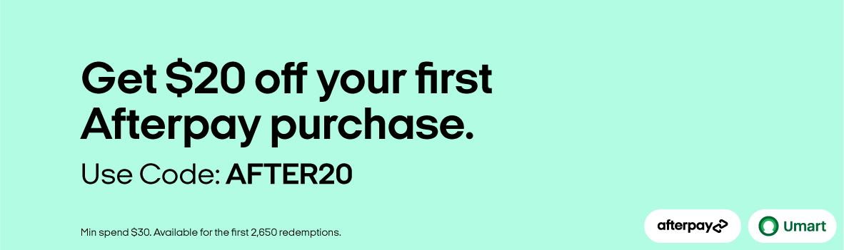 Umart extra $20 OFF on your first Afterpay purchase with promo code(min. spend $30)