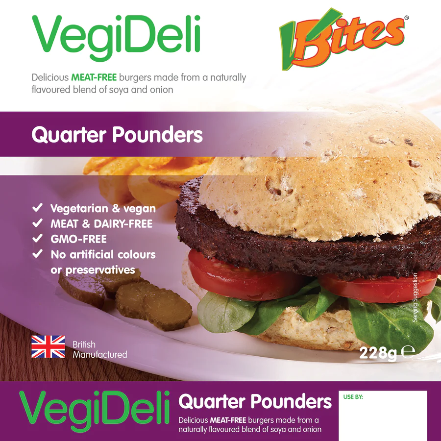 1/2 price - VBites VegiDeli Quarter Pounder Burgers $4.15(was $8.30)