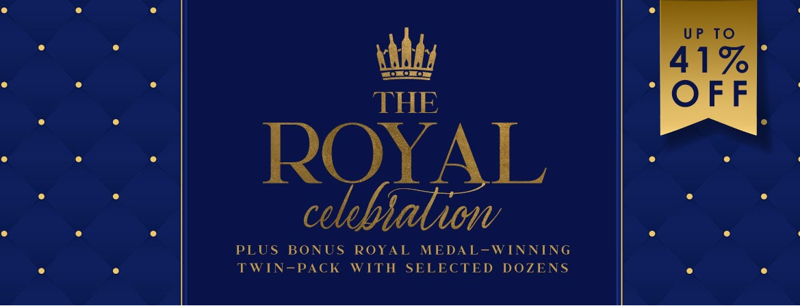 UP TO 41% off + a BONUS twin pack of royal gold medal winning wines