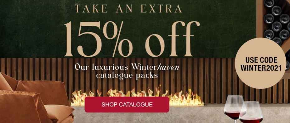 Extra 15% off our Winter Catalogue wine cases