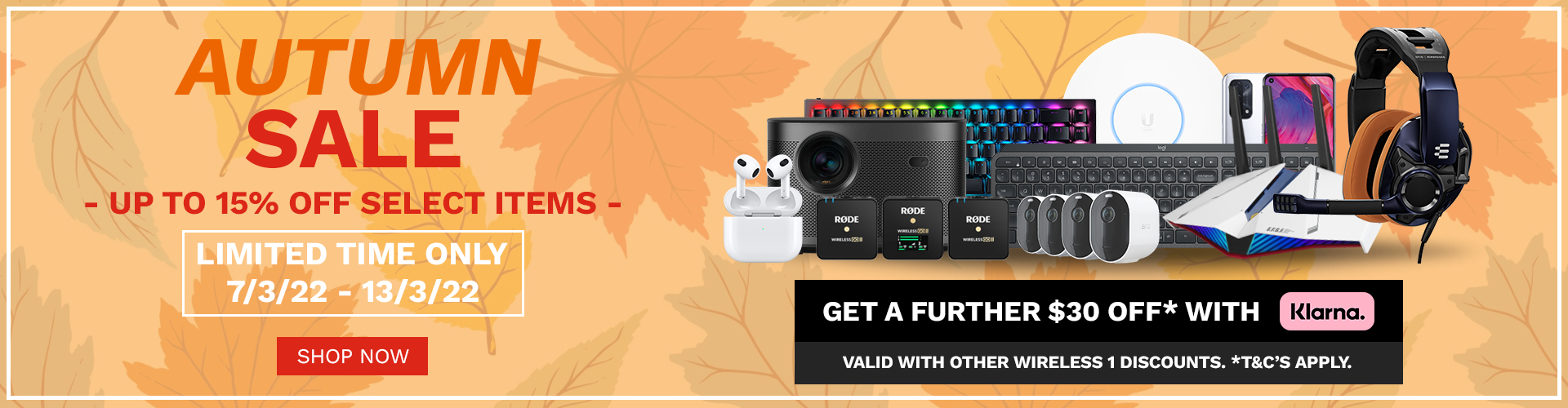 Wireless 1 extra up to 15% OFF on selected items with promo code