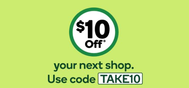 $10 OFF 2-day Digi Deal on your next shop with promo code at Woolworths [min. spend $170]