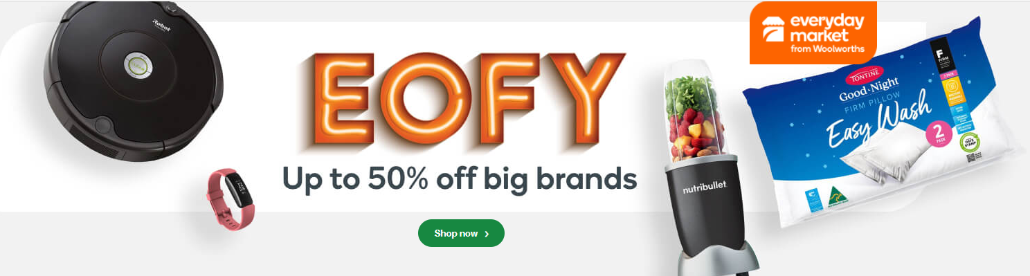 Woolworths EOFY up to 50% OFF on big brands like Tefal, Tontine, L'Oreal Paris & more
