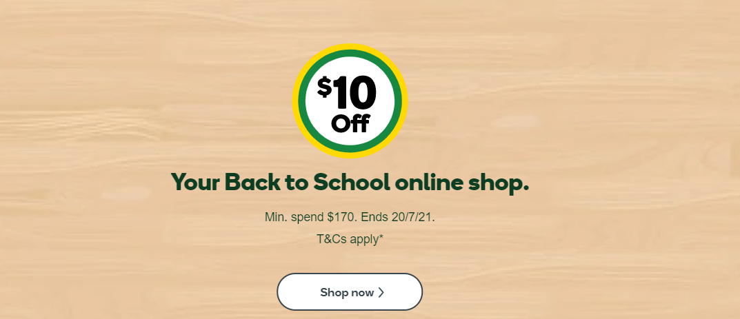 $10 OFF on your back to school items