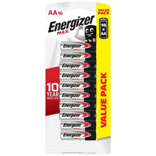 50% OFF on Energizer Max Aa Batteries 16 Pack for $9.75($19.75)
