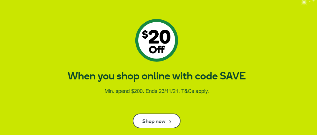 Woolworths extra $20 OFF $200+ with promo code. Save on groceries & everyday essentials