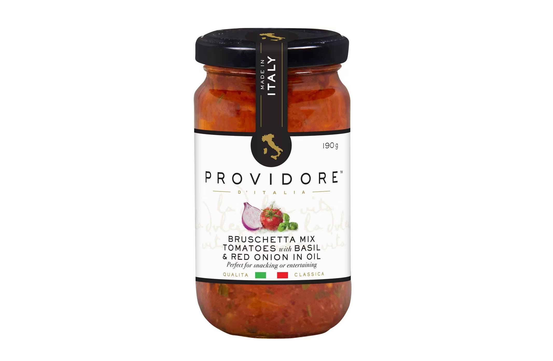 Providore Brushetta Mix Tomatoes With Basil & Red Onion In Oil 190g for $6.5 at Woolworths